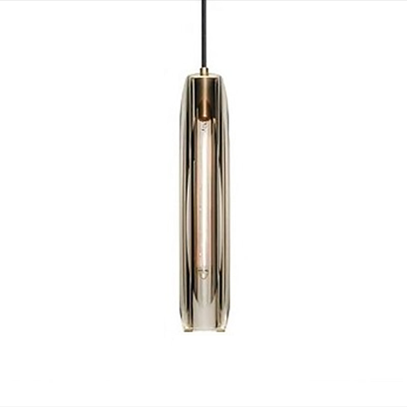 Crystal Pendante Light Modern Style Smoke Grey Pendant lampe Pice pour le salon