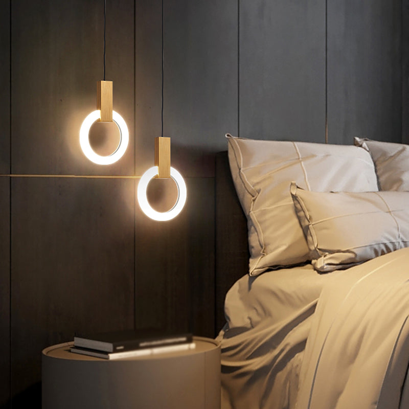 Style moderne de style suspendu salon LED Round Shape Pendant lampe de lampe