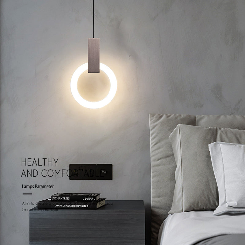 Style moderne de style suspendu salon LED Round Shape Pendant lampe de lampe