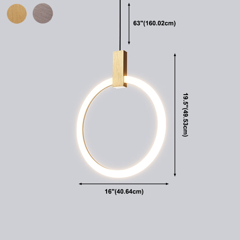 Style moderne de style suspendu salon LED Round Shape Pendant lampe de lampe