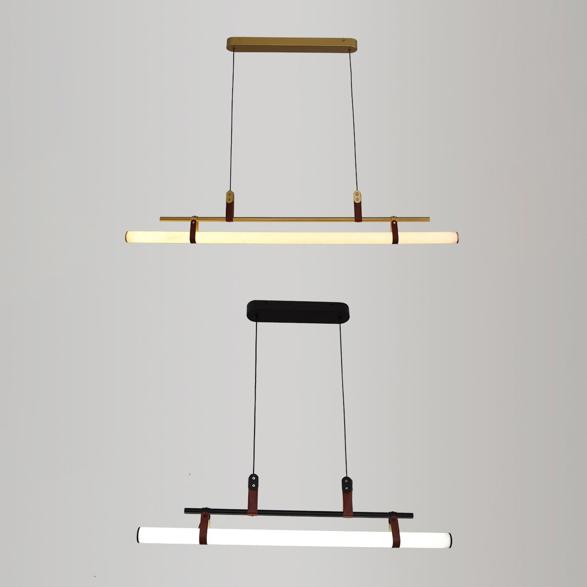 1 Light Strip Shade Hanging Light Modern Style Acrylic Island Light for Living Room