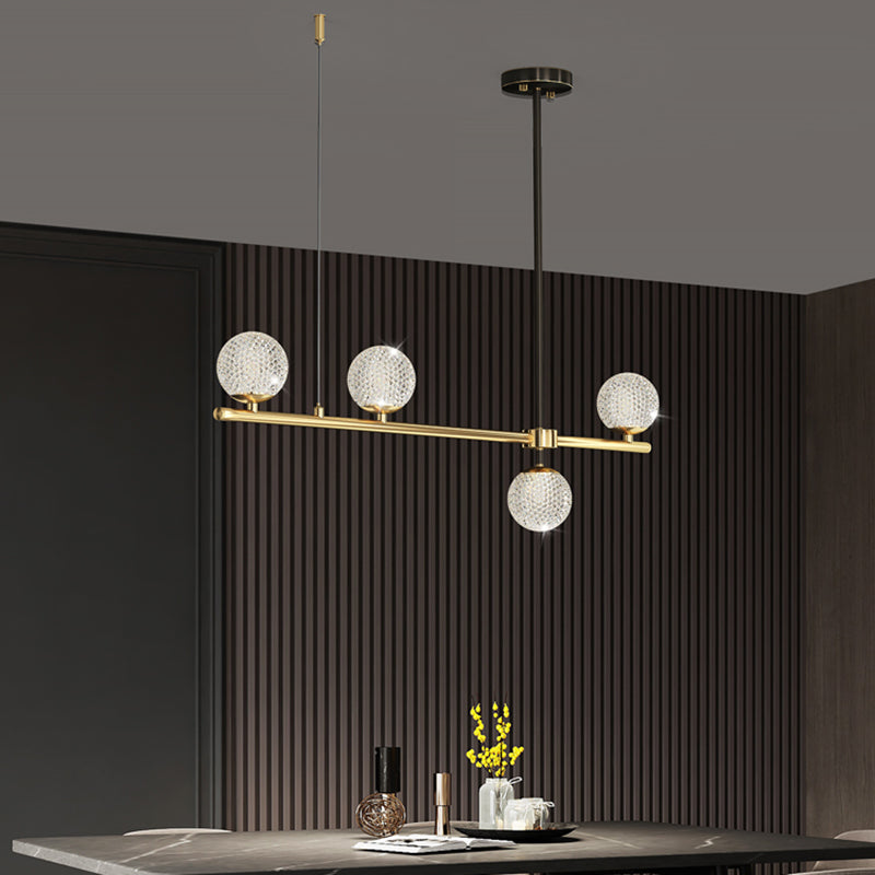 Fixes d'éclairage de l'île en acrylique Globe