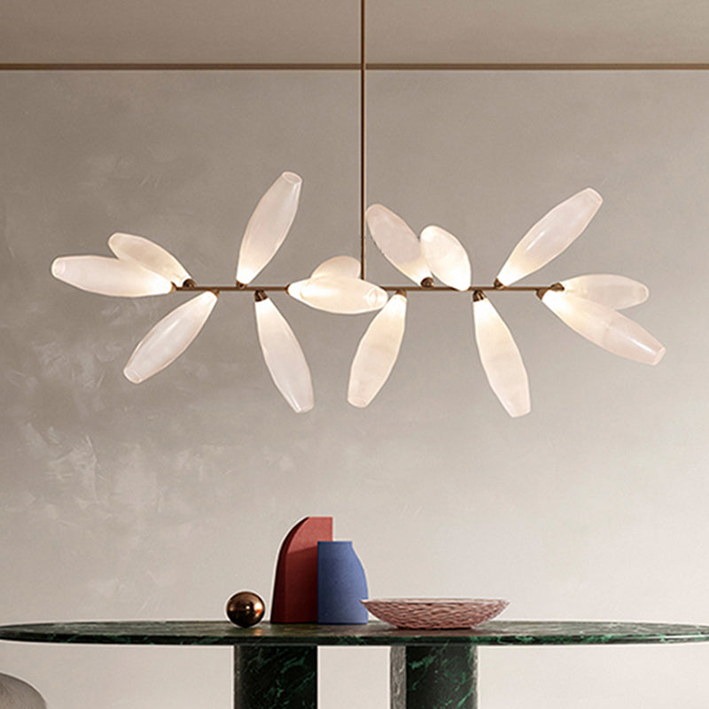 Modern Island Lamp Glass Shade Chandelier Light Fixture for Dining Room Kitchen