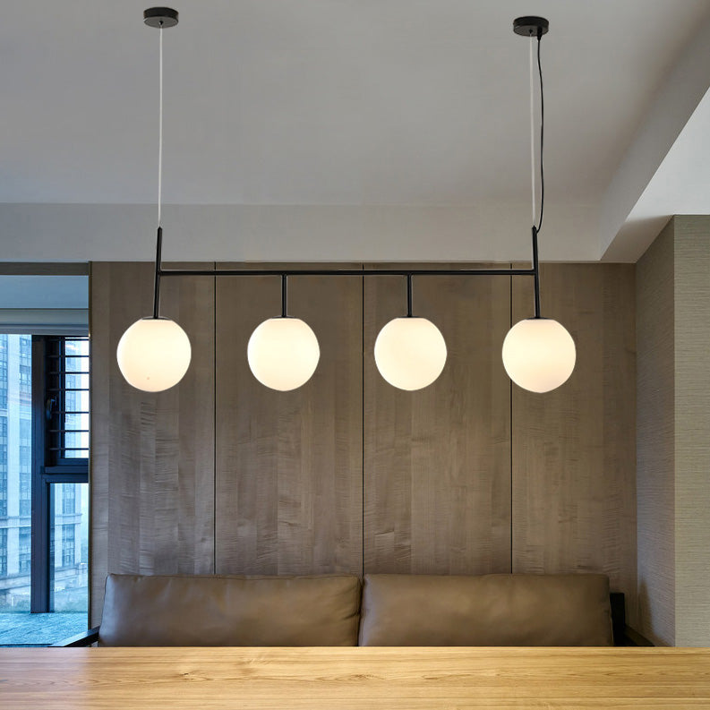 Nordic Modern Pendant Lamp Glass Shade Chandelier Light Fixture for Dining Room Kitchen