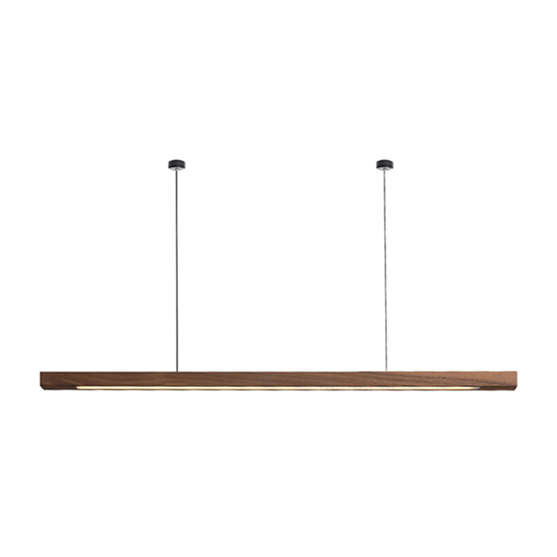 Nordic Style Strip Shape Island Light Wood LED Island Light for Living Room
