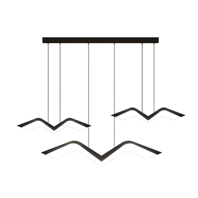 Nordic Style Seagull Shape Island Light Black LED Island Light pour la chambre