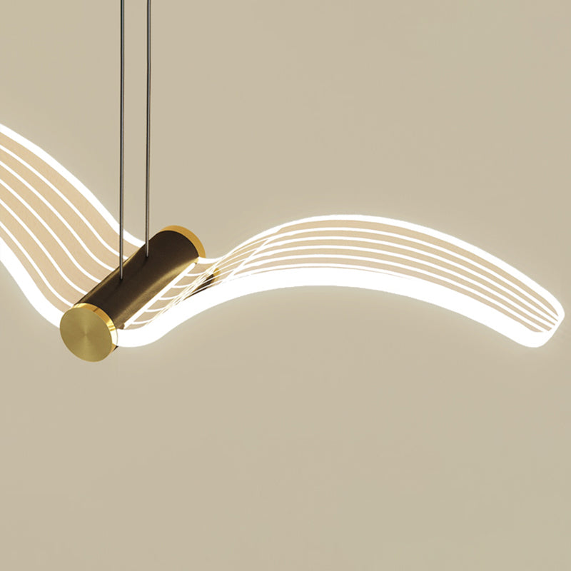 Nordic Style Seagull Shape Island Light Black LED Island Light pour la chambre