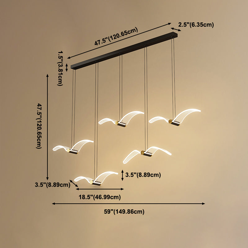 Luz de la isla de la isla de la isla de la forma del estilo de la gaviota de estilo nórdico