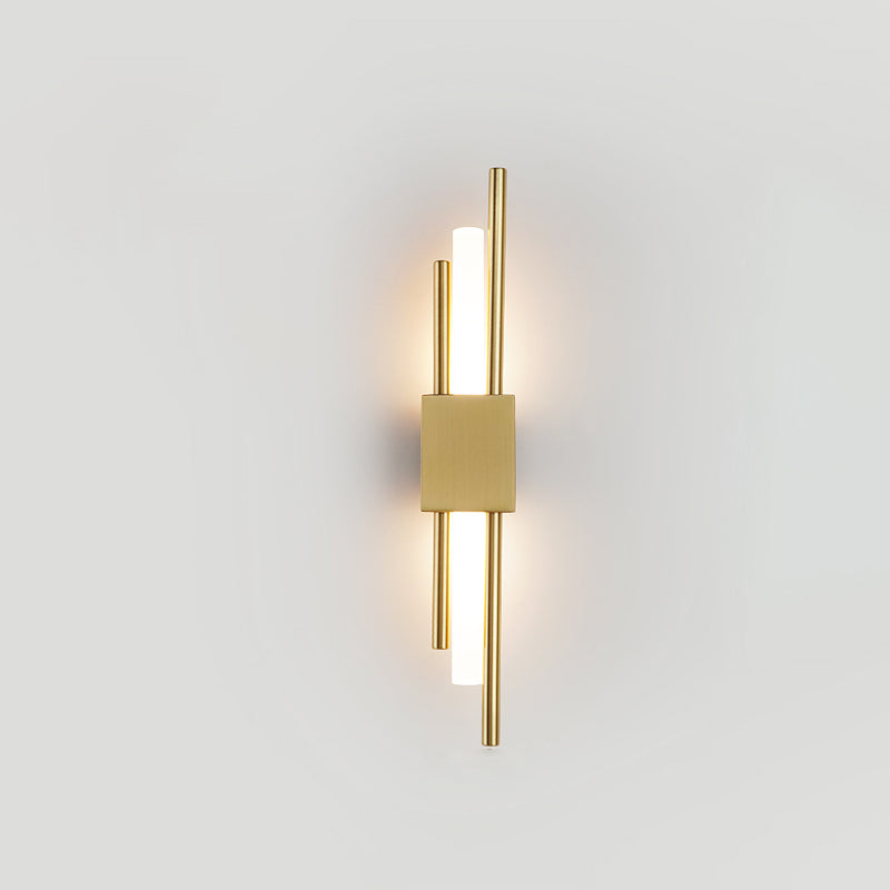 Luz de pared LED de forma geométrica de estilo de pared de estilo moderno con sombra de metal para dormitorio