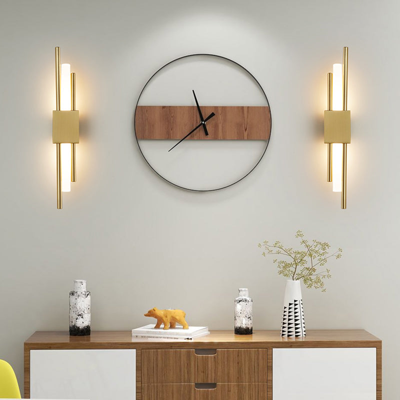 Luz de pared LED de forma geométrica de estilo de pared de estilo moderno con sombra de metal para dormitorio