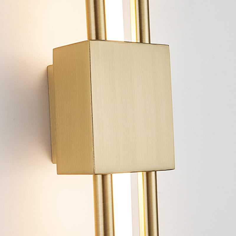 Luz de pared LED de forma geométrica de estilo de pared de estilo moderno con sombra de metal para dormitorio