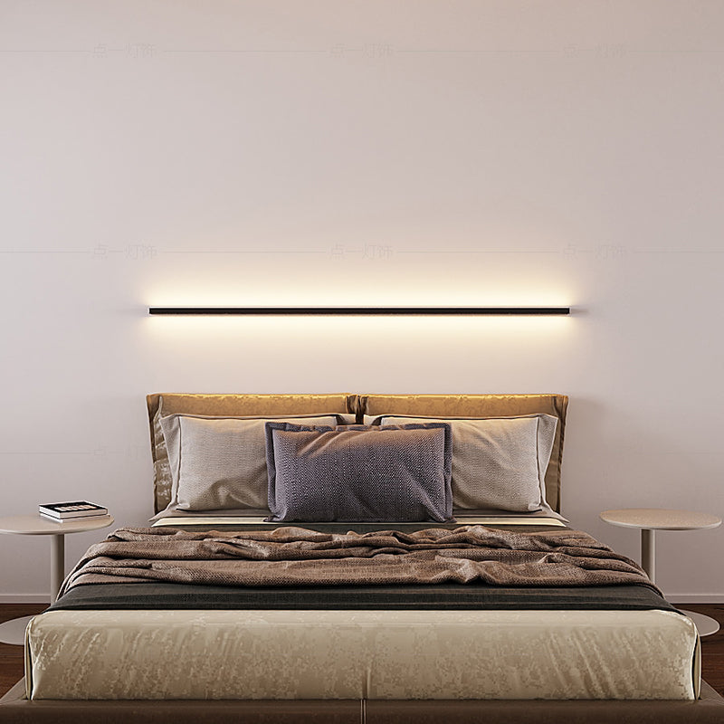 Moderner Stil schwarzer Wandleuchte gerade Aluminium LED -Wandleuchte für Schlafzimmer