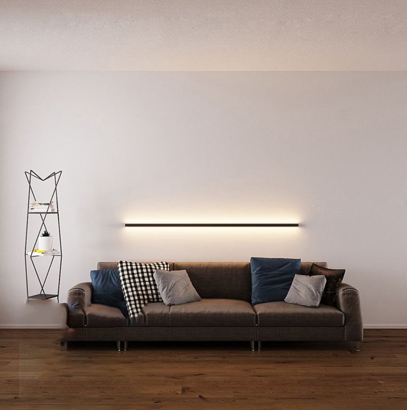 Moderner Stil schwarzer Wandleuchte gerade Aluminium LED -Wandleuchte für Schlafzimmer