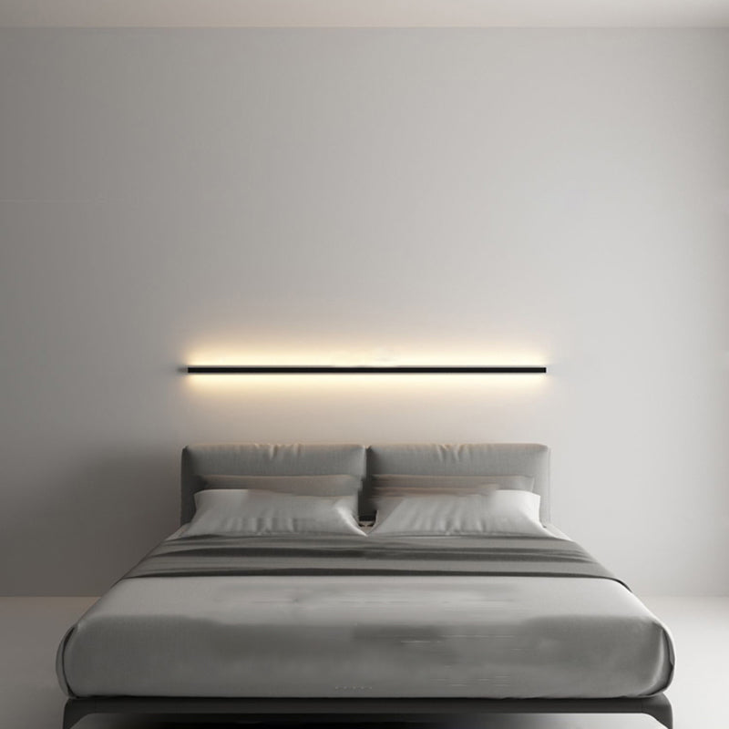 Moderner Stil schwarzer Wandleuchte gerade Aluminium LED -Wandleuchte für Schlafzimmer