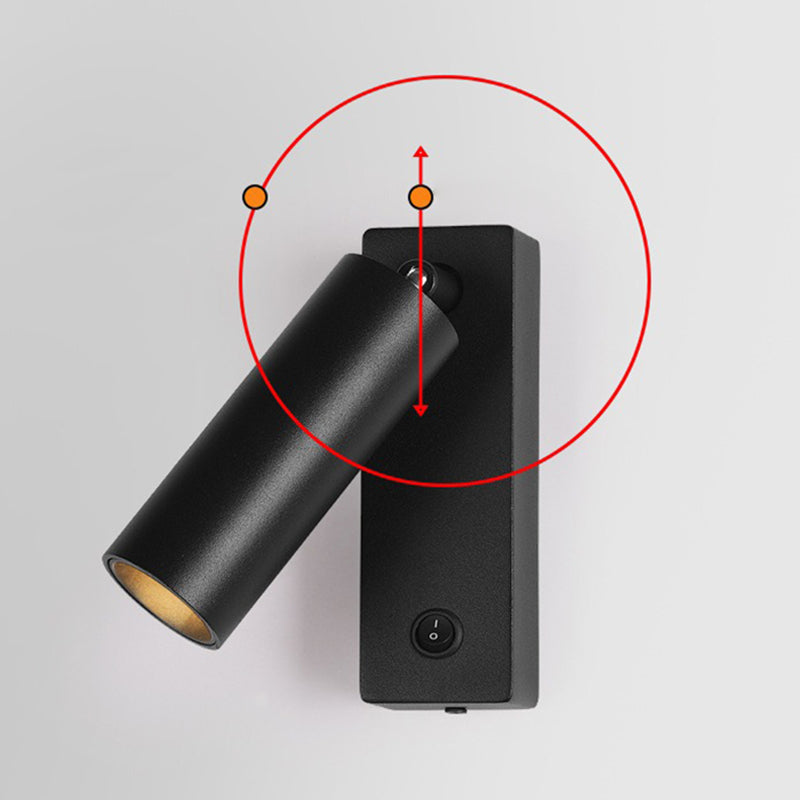 Éclairage d'applications à LED simple Dispose de luminaire mural cylindrique avec nuance métallique