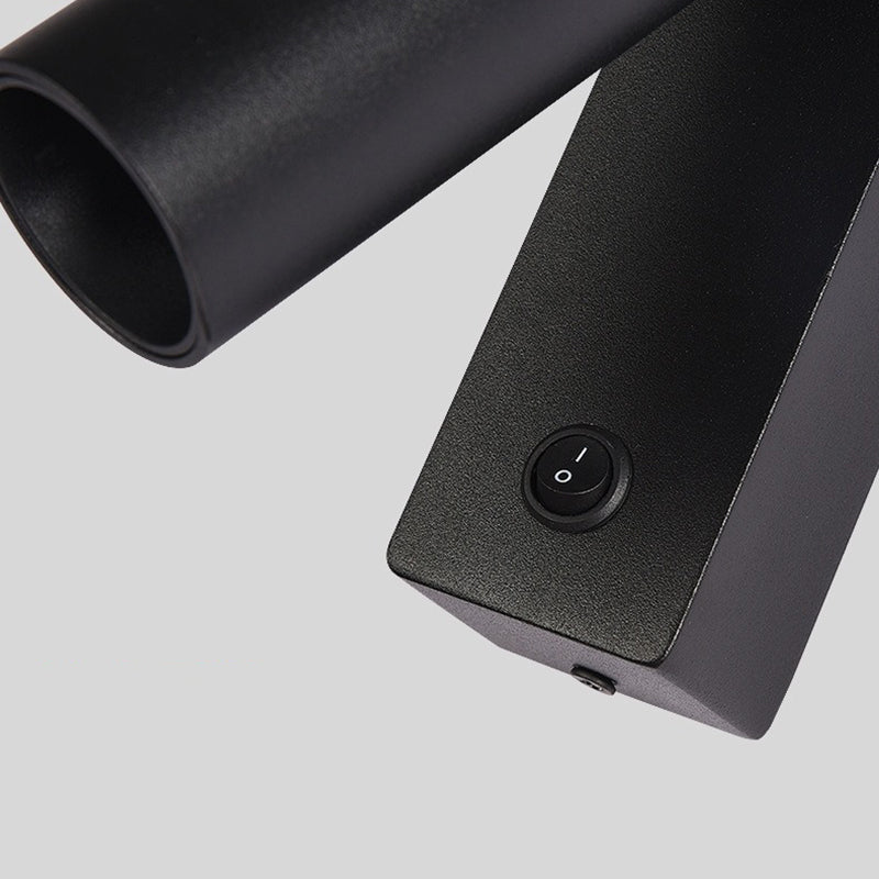 Éclairage d'applications à LED simple Dispose de luminaire mural cylindrique avec nuance métallique