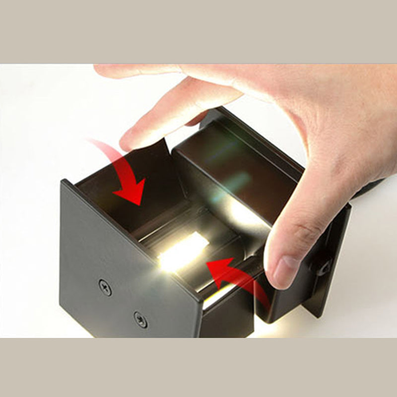 Simplicité Éclairage mural à LED Pince d'éclairage mural carré avec nuance en métal