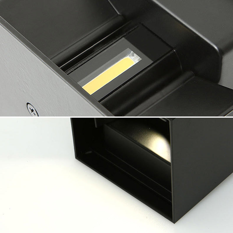 Simplicité Éclairage mural à LED Pince d'éclairage mural carré avec nuance en métal