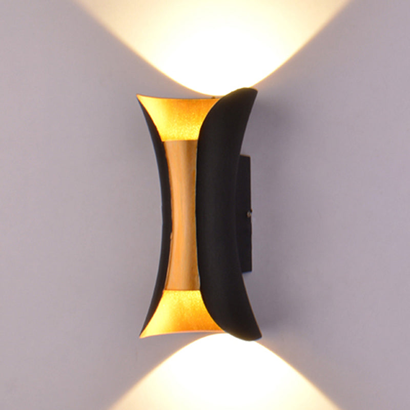 Éclairage d'applications mural incurvé métal