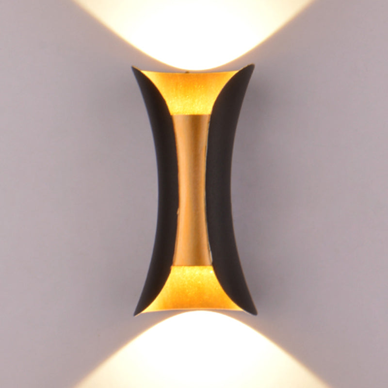 Éclairage d'applications mural incurvé métal