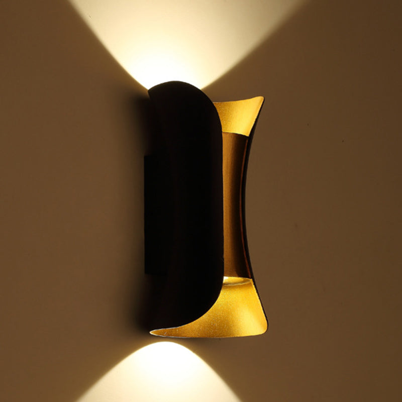 Éclairage d'applications mural incurvé métal