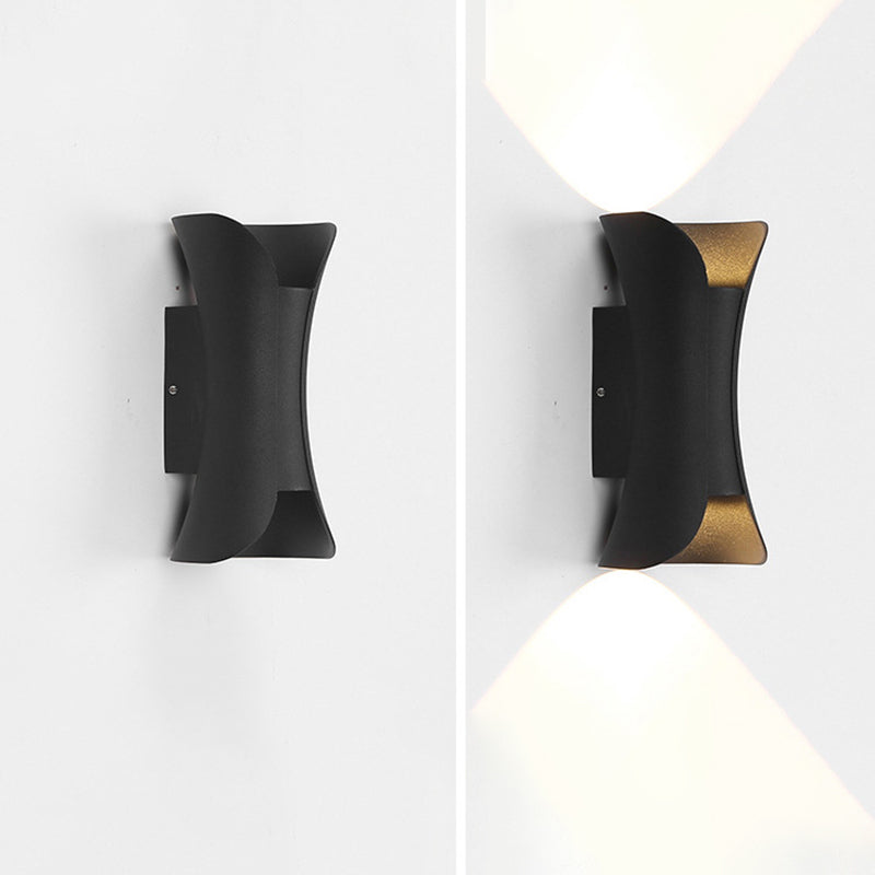 Éclairage d'applications mural incurvé métal