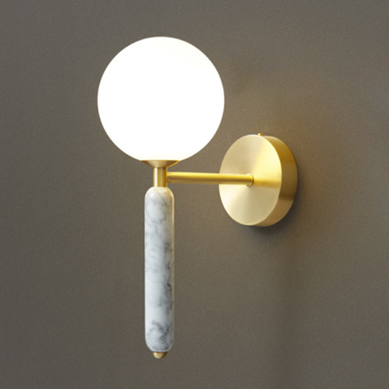 Moderne einfache Wandleuchten mit einem Kopf Marmorwand montierte Leuchte für Wohnzimmer