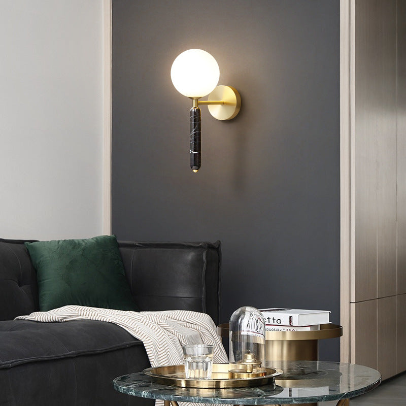 Moderne einfache Wandleuchten mit einem Kopf Marmorwand montierte Leuchte für Wohnzimmer