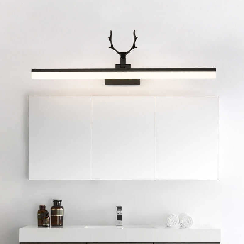 Straight Wall Sconce Lighting Minimalism Black Metal Wall Mount Light Fixture