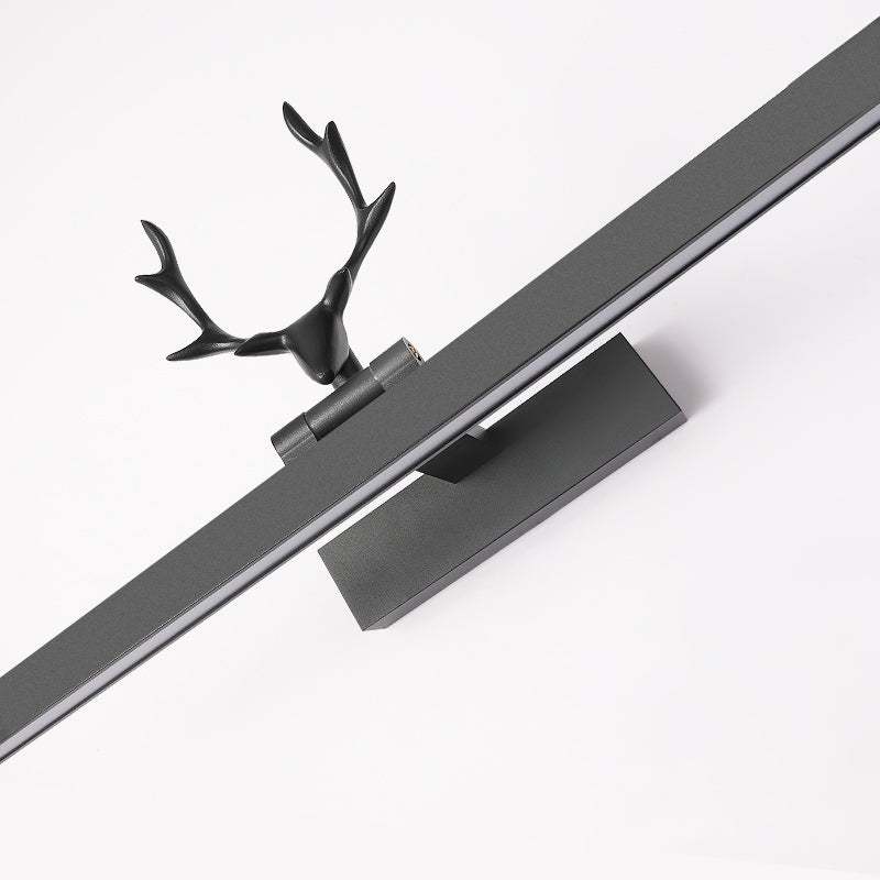 Straight Wall Sconce Lighting Minimalism Black Metal Wall Mount Light Fixture