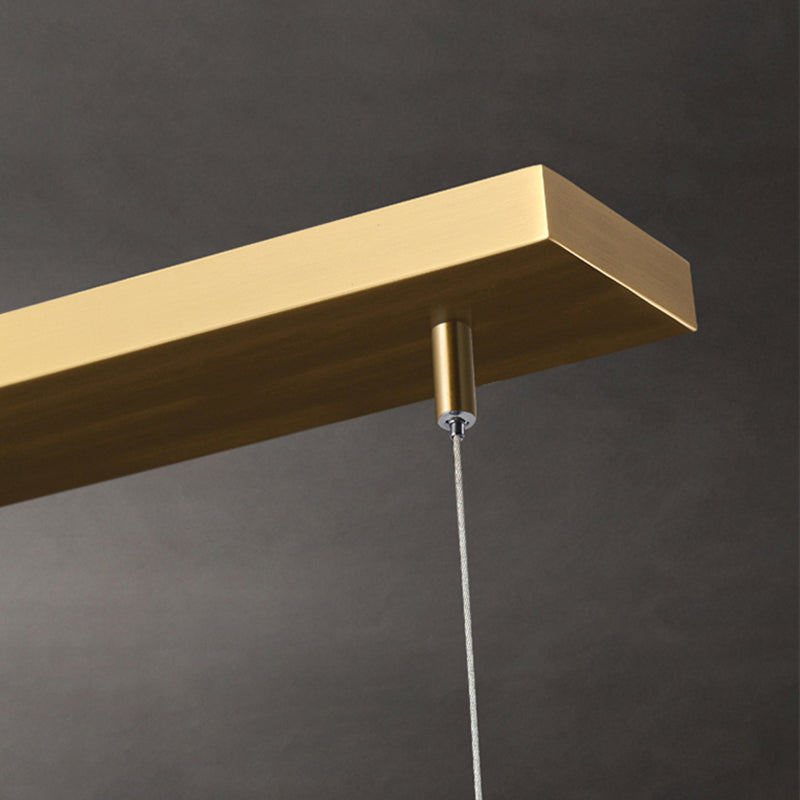 Accesorio de iluminación colgante sombreado Simplicidad Cenina de vidrio Luz de techo de la isla en oro