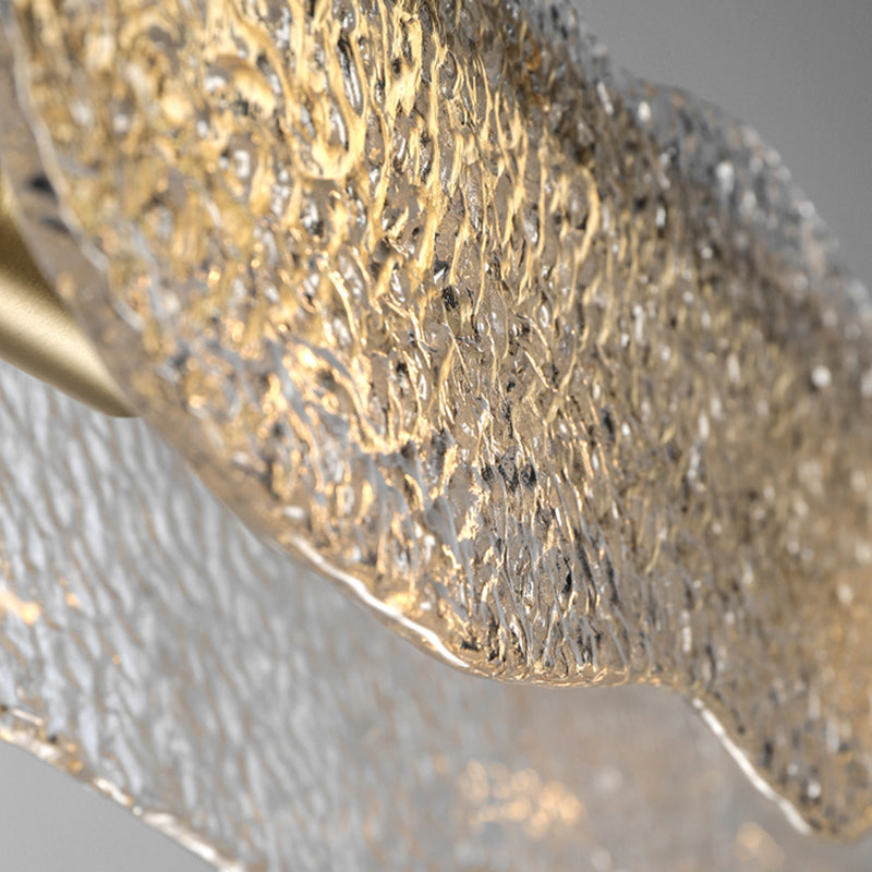 Accesorio de iluminación colgante sombreado Simplicidad Cenina de vidrio Luz de techo de la isla en oro