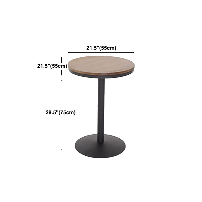 Industrial Style Bar Table Wood and Metal Pub Table for Coffee Shop