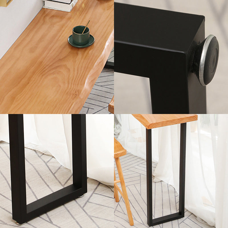 Tavolo da pranzo a barre rettangolo contemporaneo tavolo da bar in legno con base a slitta