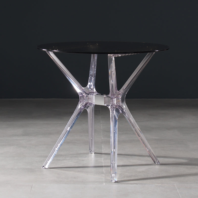 Tavolo da pranzo in stile moderno 31,5 "tavolo da pranzo in vetro rotondo in vetro per uso domestico