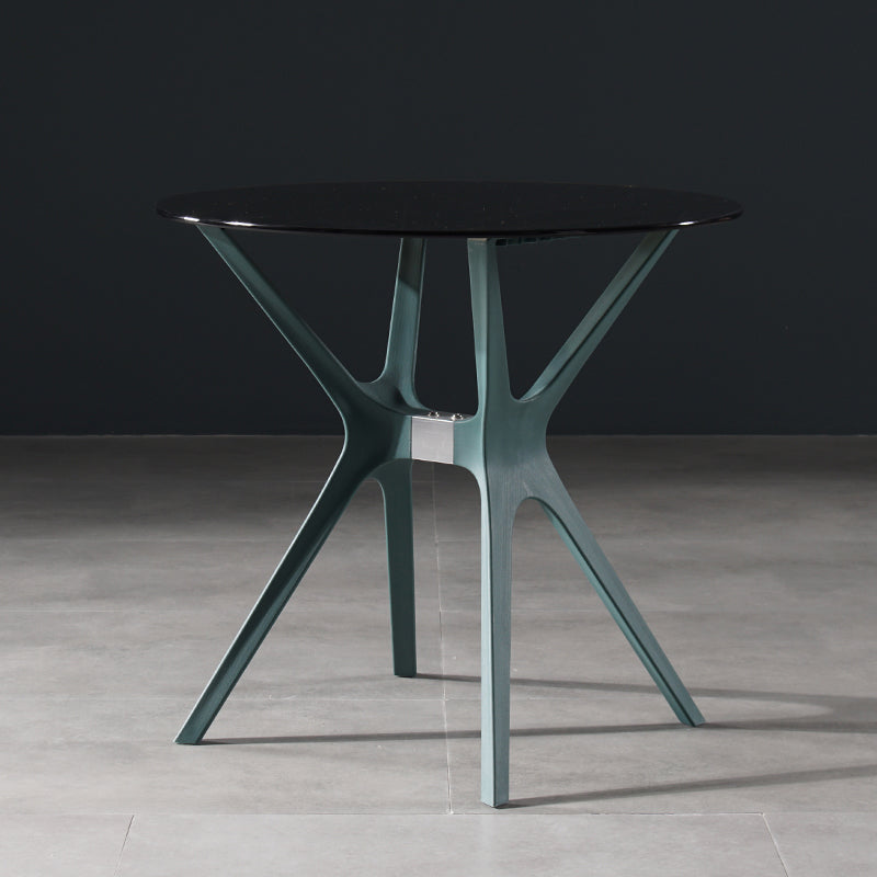 Tavolo da pranzo in stile moderno 31,5 "tavolo da pranzo in vetro rotondo in vetro per uso domestico