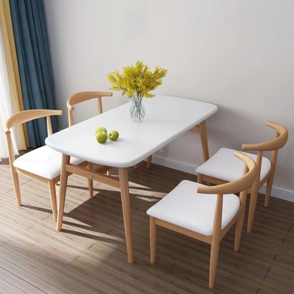 Mesa de comedor de comedor estándar MDF MDF Mesa de comedor de cocina con 4 patas