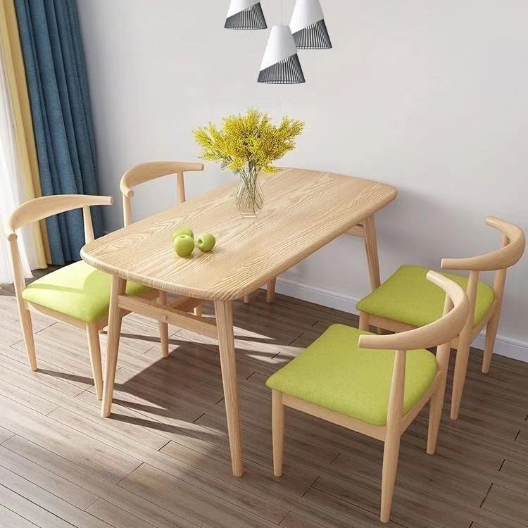 Mesa de comedor de comedor estándar MDF MDF Mesa de comedor de cocina con 4 patas