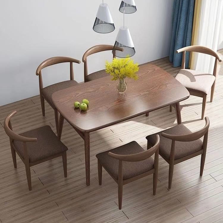 Mesa de comedor de comedor estándar MDF MDF Mesa de comedor de cocina con 4 patas