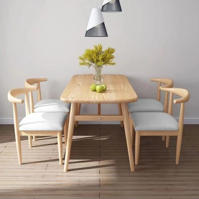 Mesa de comedor de comedor estándar MDF MDF Mesa de comedor de cocina con 4 patas