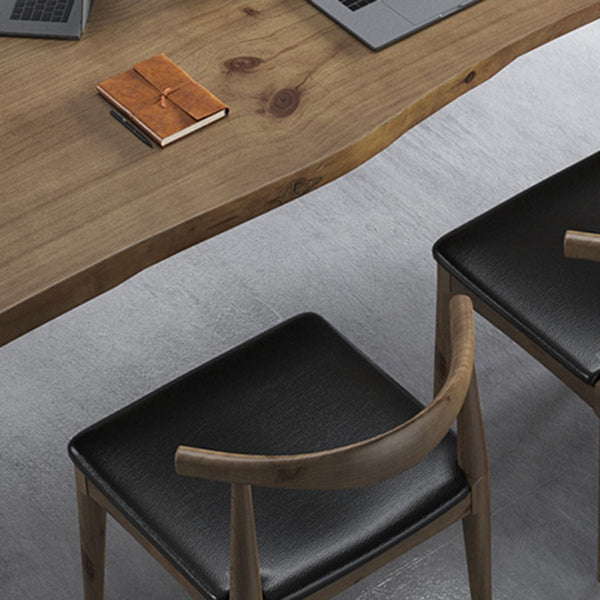 Rectángulo 4 patas Mesa de comedor industrial Mada de madera maciza Mesa de comedor fija