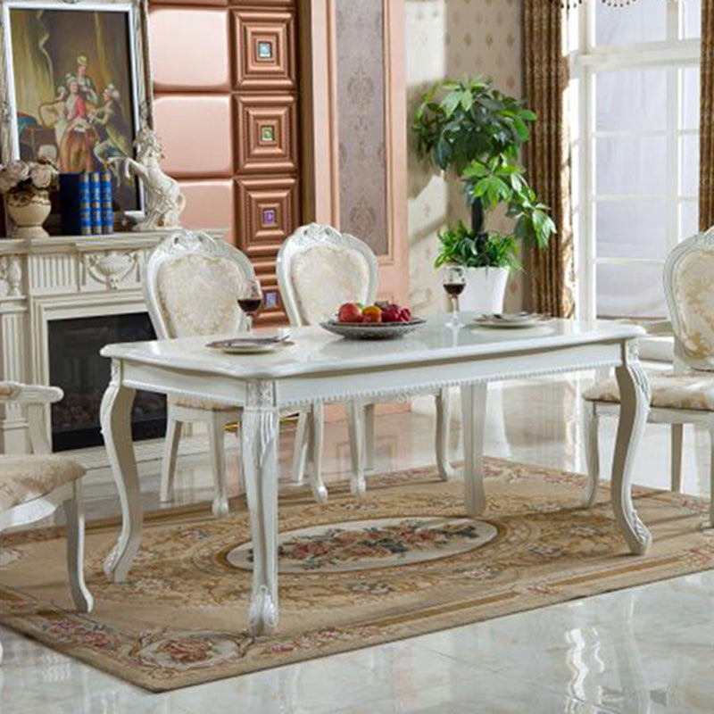 Mesa de comedor estándar rectangular de madera maciza moderna de mediados de siglo para cocina