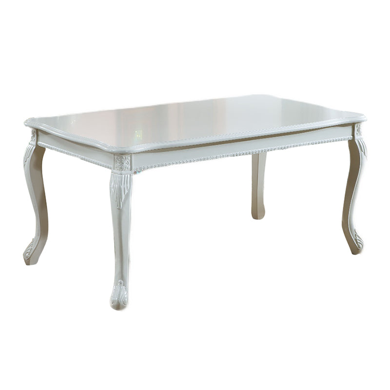 Mesa de comedor estándar rectangular de madera maciza moderna de mediados de siglo para cocina