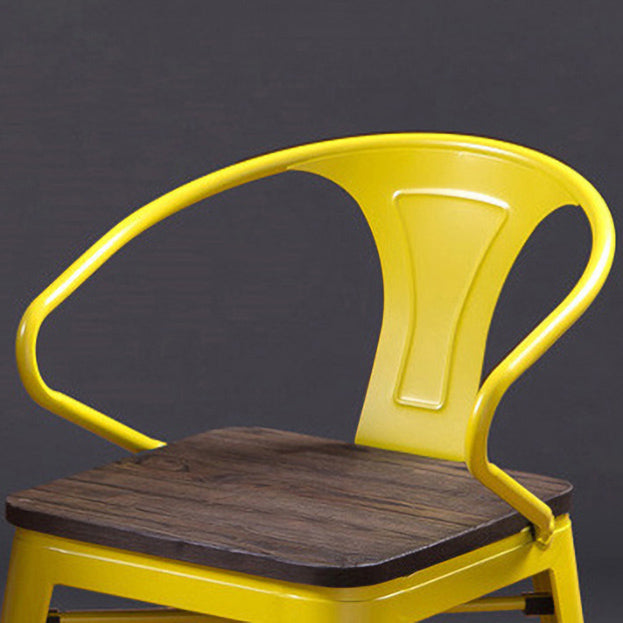 Industriële eetgelegenheden stackbare fauteuil met metalen benen (set van 4)