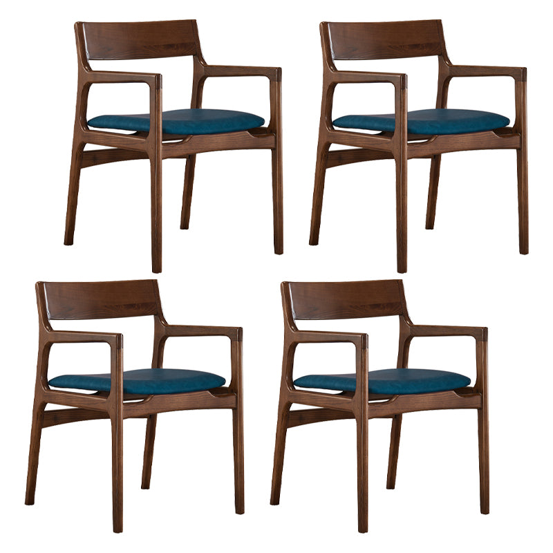 Silla de madera de fresno de estilo tradicional, sillones con respaldo abierto para cocina y comedor