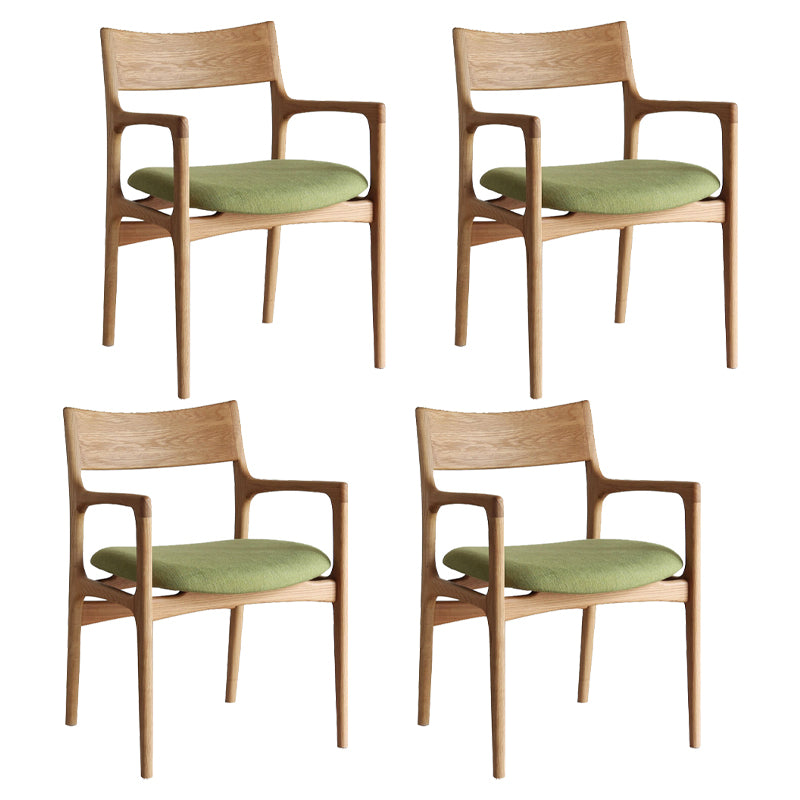 Silla de madera de fresno de estilo tradicional, sillones con respaldo abierto para cocina y comedor