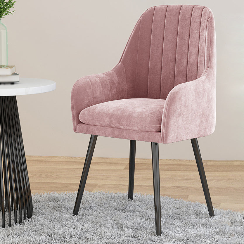 Silla de comedor tapizada de estilo escandinavo, silla de comedor individual con respaldo sólido para el hogar