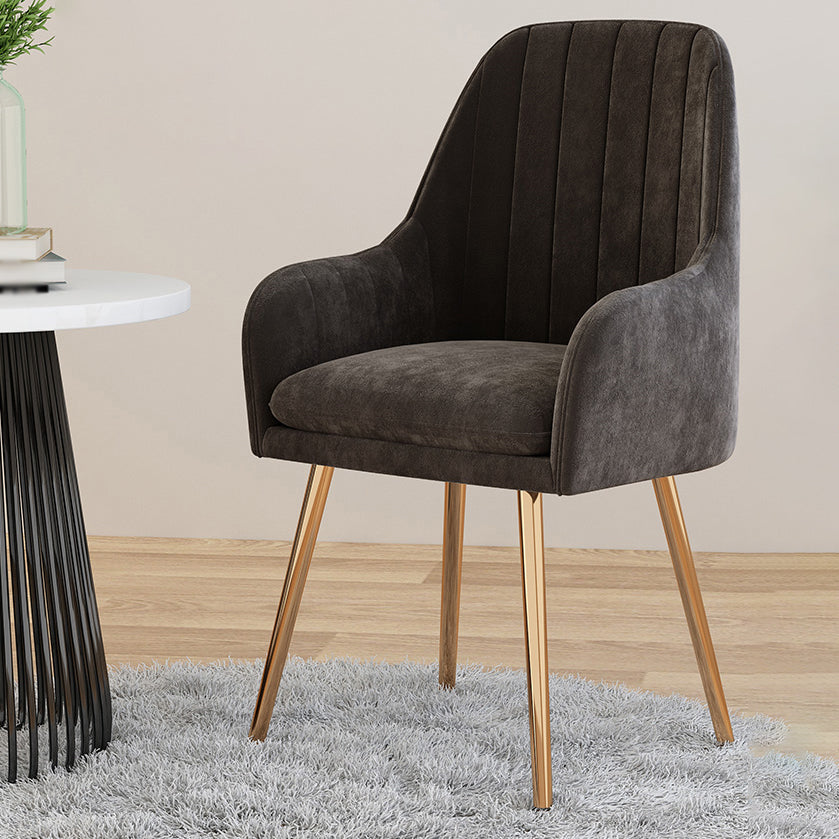 Silla de comedor tapizada de estilo escandinavo, silla de comedor individual con respaldo sólido para el hogar