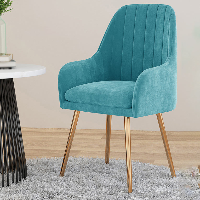 Silla de comedor tapizada de estilo escandinavo, silla de comedor individual con respaldo sólido para el hogar