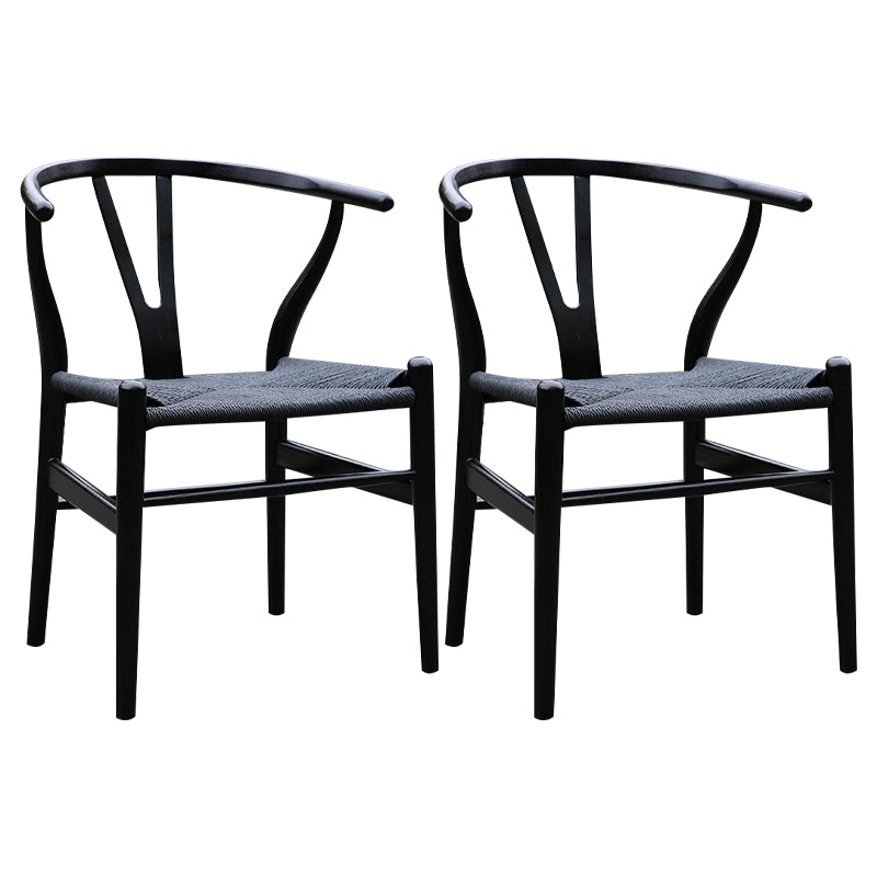 Silla auxiliar de comedor escandinava Silla auxiliar de comedor natural Wishbone para uso doméstico